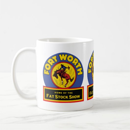 Fort Worth Fat Stock Show Coffee Mok (Links)