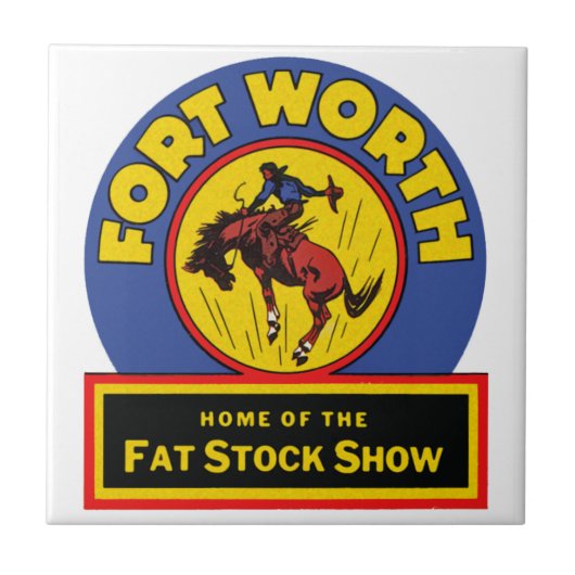 Fort Worth Fat Stock Show Tegeltje (Voorkant)