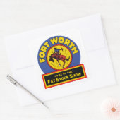 Fort Worth Fat Stock Show Vierkante Sticker (Envelop)