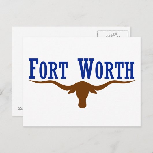 Fort Worth Flag Briefkaart (Voorkant / Achterkant)