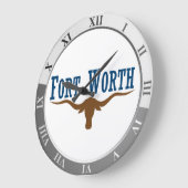 Fort Worth flag Large Clock Grote Klok (Hoek)
