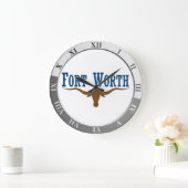 Fort Worth flag Large Clock Grote Klok (Huis)