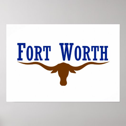 Fort Worth Flag Poster (Voorkant)