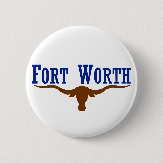 Fort Worth Flag Ronde Button 5,7 Cm (Voorkant)