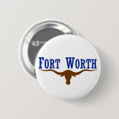 Fort Worth Flag Ronde Button 5,7 Cm (Voorkant /achterkant)