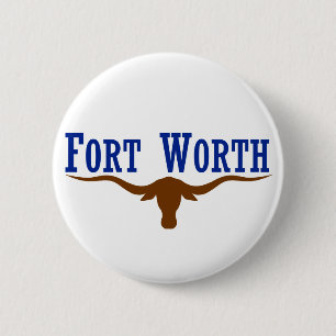Fort Worth Flag Ronde Button 5,7 Cm