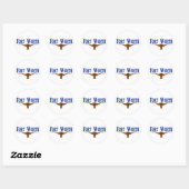 Fort Worth Flag Ronde Sticker (Vel)