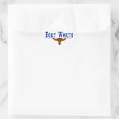 Fort Worth Flag Ronde Sticker (Tas)