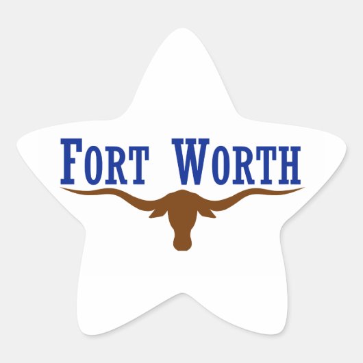 Fort Worth Flag Ster Sticker (Voorkant)