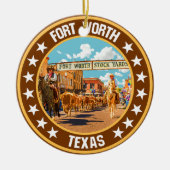 Fort Worth Keramisch Ornament (Voorkant)