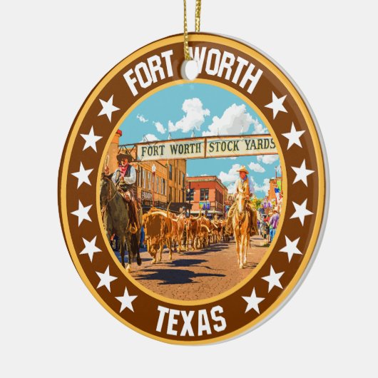 Fort Worth Keramisch Ornament (Links)