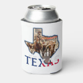 Fort Worth Longhorns & Flag Koelbox Blikjeskoeler (Blikje Achterkant)