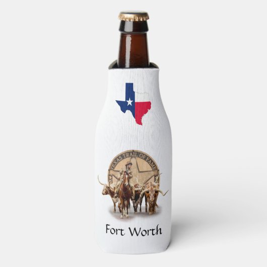 Fort Worth Longhorns & Trail of Fame Bottle Cooler (Fles Voorkant)