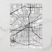 Fort Worth Love Locator | Bruiloft Bewaar de datum Folie Uitnodiging (Achterkant)