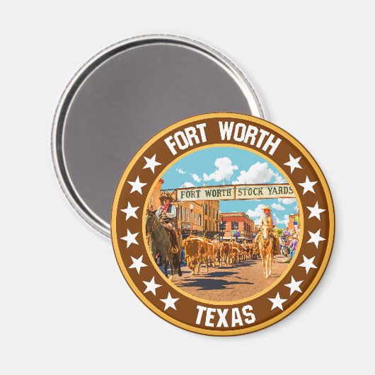 Fort Worth Magneet (Voorkant / Achterkant)