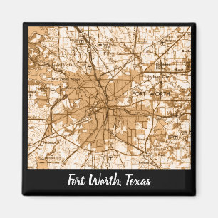 Fort worth  map magneet