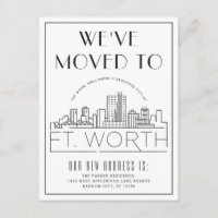 Fort Worth Modern Deco Skyline | Adres wijzigen