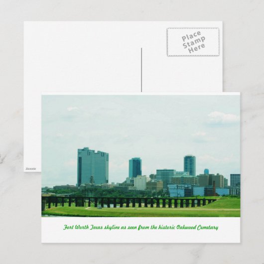 Fort Worth skyline Briefkaart (Voorkant / Achterkant)