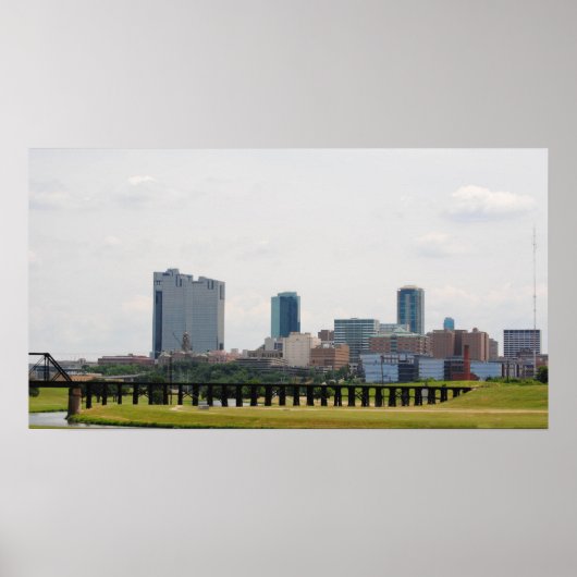 Fort Worth skyline Poster (Voorkant)