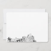 Fort Worth Skyline schets gepersonaliseerde notiti Notitiekaartje (Achterkant)