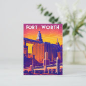 Fort Worth, Stad in levendige kleuren, Reizen Briefkaart (Staand voorkant)