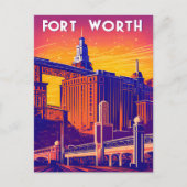 Fort Worth, Stad in levendige kleuren, Reizen Briefkaart (Voorkant)