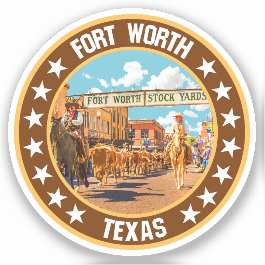 Fort Worth Sticker (Voorkant)