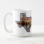 Fort Worth Stock Yards Texas Grafisch op wit, Mok (Links)