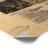 Fort Worth Texas 1886 Antiek Panorama Poster (Hoek)