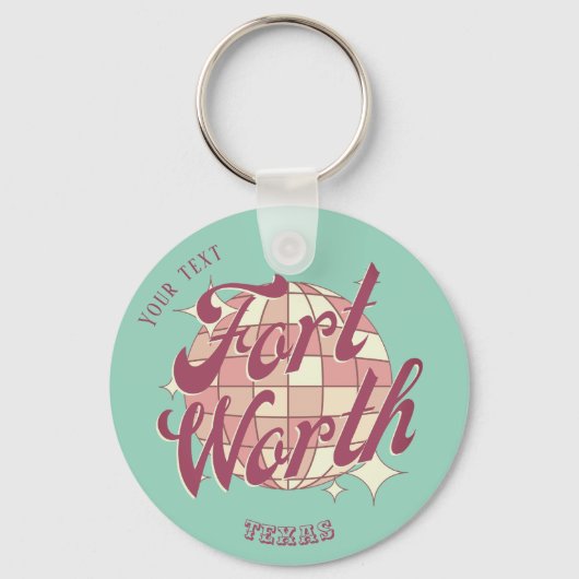 Fort Worth Texas accessoire cadeau Sleutelhanger (Voorkant)