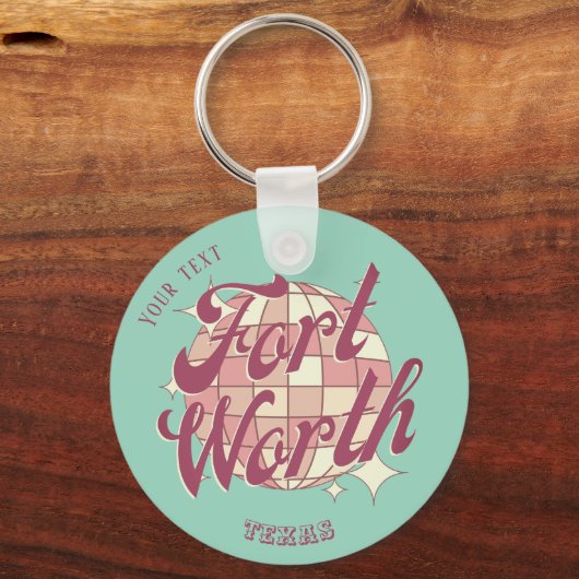 Fort Worth Texas accessoire cadeau Sleutelhanger (Voorkant)