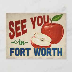 Fort Worth Texas Apple - Vintage Travel Briefkaart