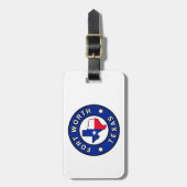 Fort Worth Texas Bagagelabel (Voorkant verticaal)