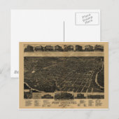 Fort Worth, Texas Birds Eye Uitzicht 1886 Briefkaart (Voorkant / Achterkant)