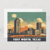 Fort Worth, Texas Briefkaart (Voorkant / Achterkant)