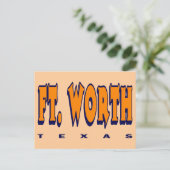 FORT WORTH, TEXAS BRIEFKAART (Staand voorkant)