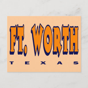 FORT WORTH, TEXAS BRIEFKAART
