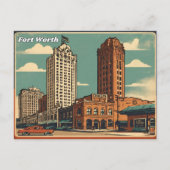 Fort Worth Texas Briefkaart (Voorkant)