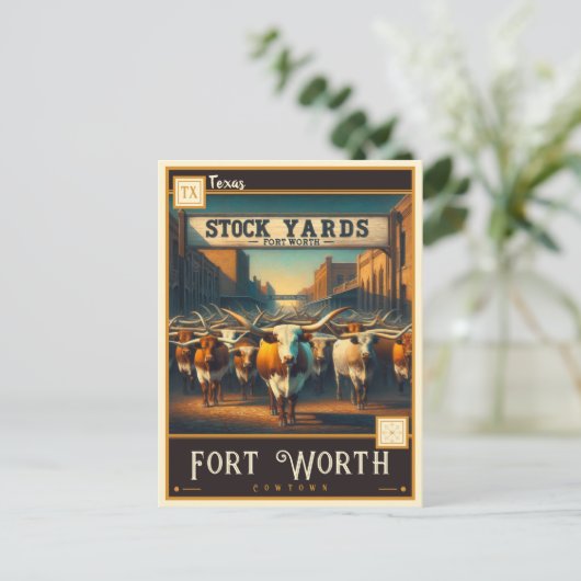 Fort Worth, Texas |  Briefkaart (Staand voorkant)