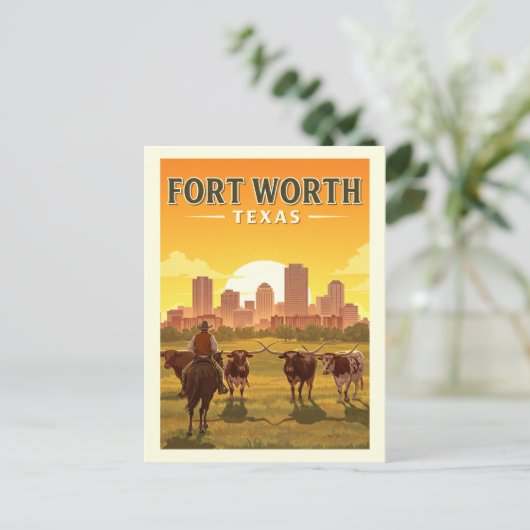 Fort Worth, Texas Briefkaart (Staand voorkant)