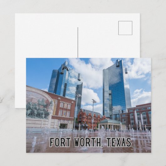 Fort Worth, Texas Briefkaart (Voorkant / Achterkant)