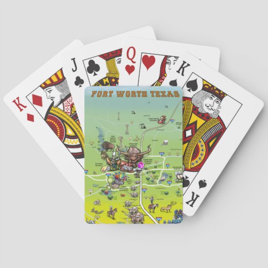 Fort Worth Texas Cards Pokerkaarten (Achterkant)