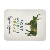 Fort Worth Texas Dark Marble Magneet (Horizontaal)