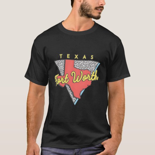 Fort Worth Texas Driehoek TX Stad T-shirt (Voorkant)
