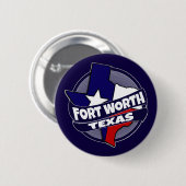 Fort Worth Texas flag burst button (Voorkant /achterkant)