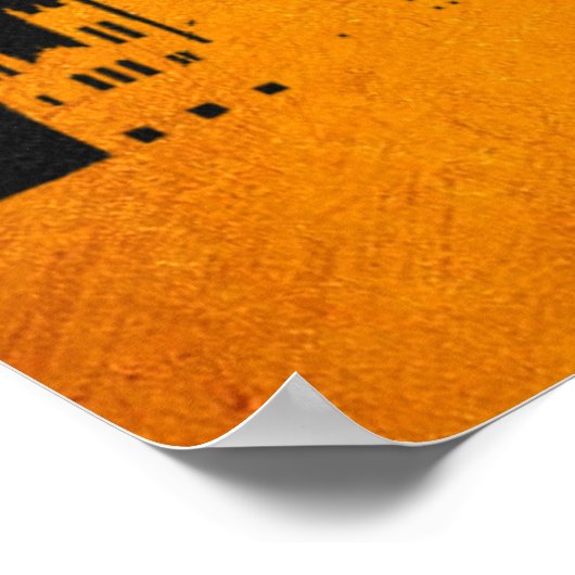 Fort Worth Texas Gold Skyline Poster (Hoek)