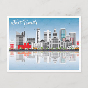 Fort Worth Texas Groeten van Briefkaart