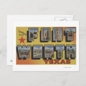 Fort Worth, Texas - Grote letterscènes Briefkaart (Voorkant / Achterkant)