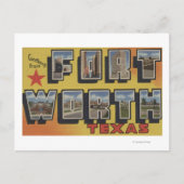 Fort Worth, Texas - Grote letterscènes Briefkaart (Voorkant)
