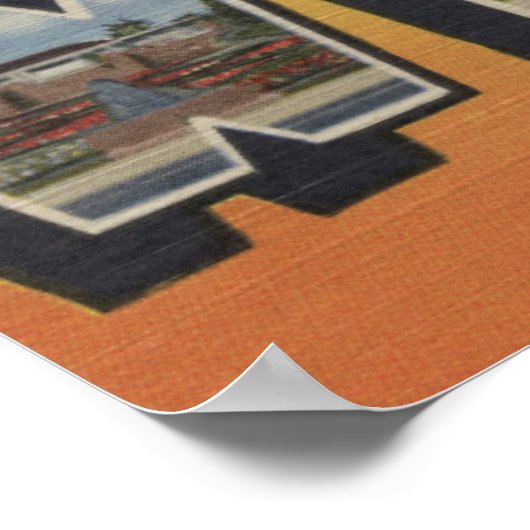 Fort Worth, Texas - Grote letterscènes Poster (Hoek)